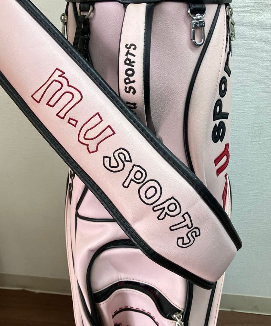 M・U SPORTS ミエコウエサコ　キャディバッグ　ゴルフバッグ　ピンク