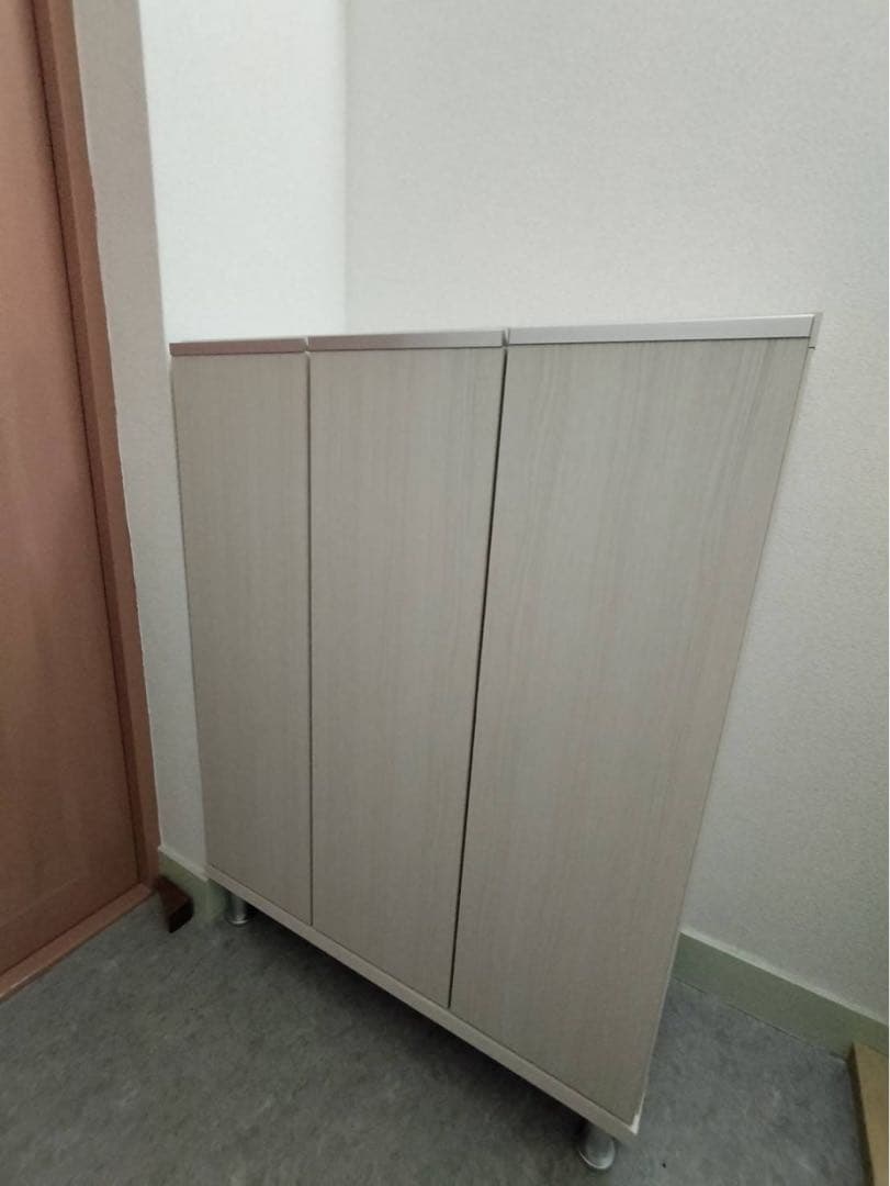 シューズボックス 大容量 スリム ホワイト