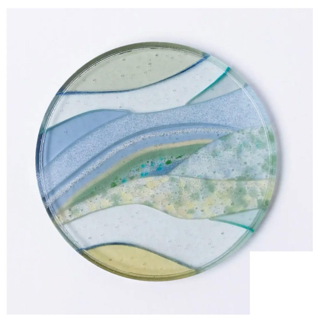 ① 沖田奈央　プレート　皿　食器　ガラス