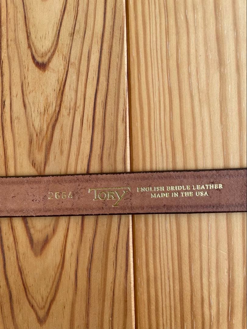 新品 TORY leather 32インチ フック ベルト 幅1インチ オーク