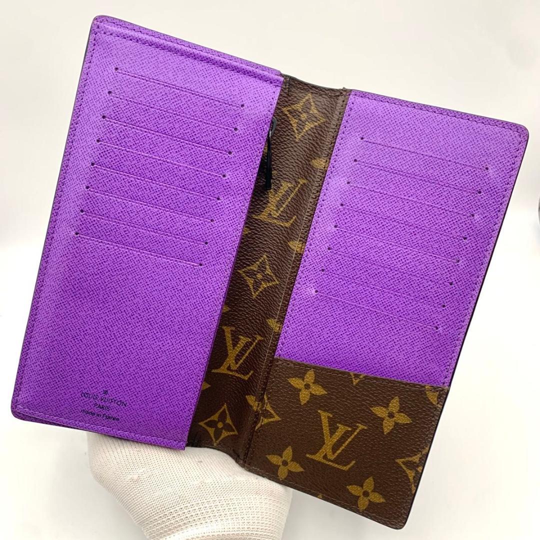 鑑定済み 美品 ルイヴィトン ポルトフォイユ ブラザ 長財布 二つ折り マカサー