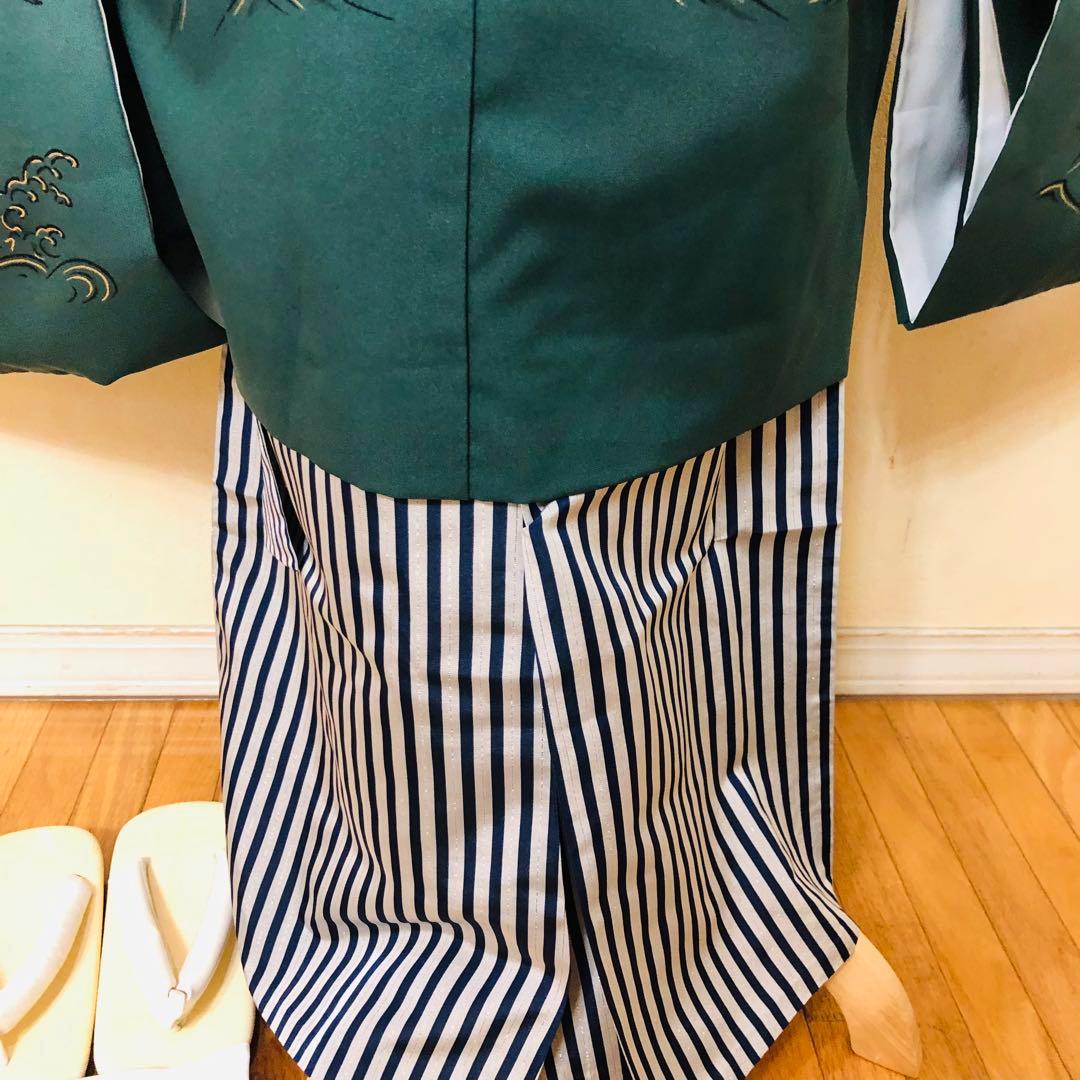 七五三 五歳‼️豪華グリーン系に鷹金彩煌びやか❤️完全フルセット‼️家から揃え無る無し