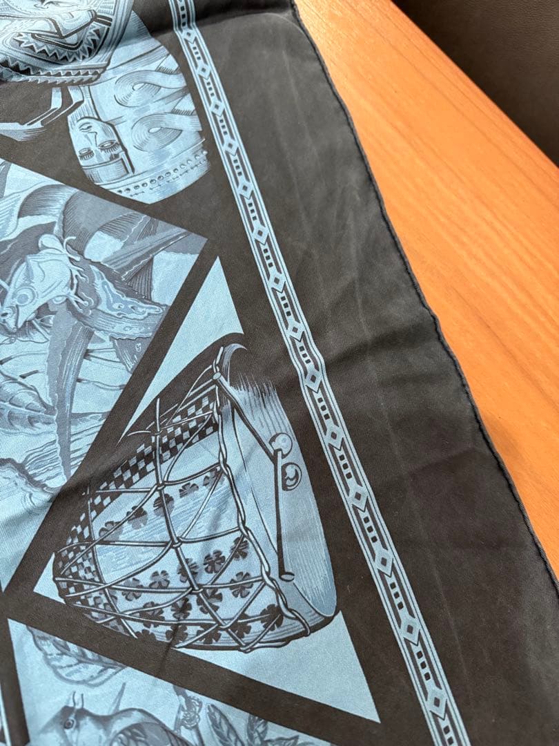 【新春sale】Hermès　エルメス　カレ90　スカーフ　ブルー系