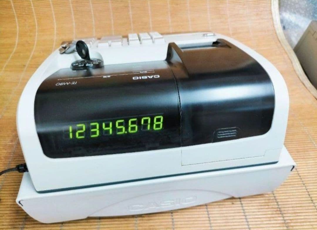 カシオレジスター　TE-M80　中古品　人気機種感熱紙　送料無料　753698