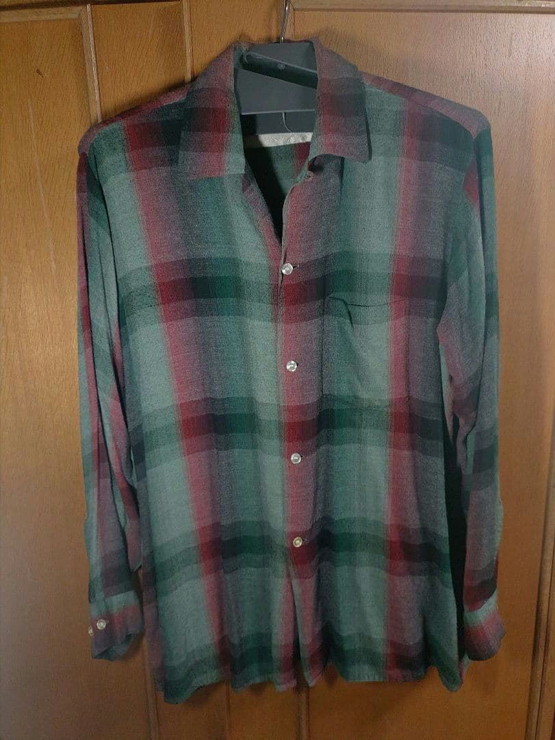 Arrow 60s オンブレチェックシャツ レーヨン100%