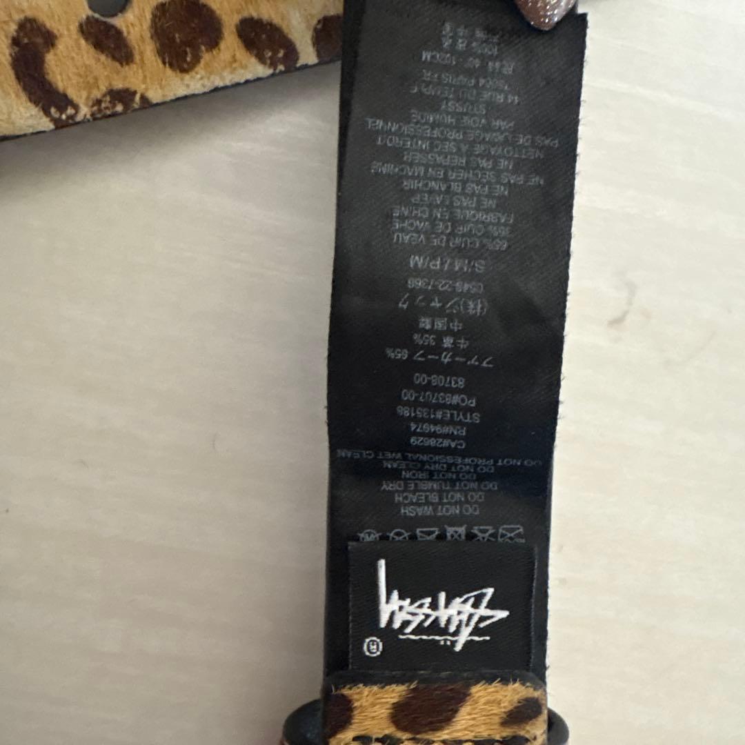 stussy レオパード柄　ベルト