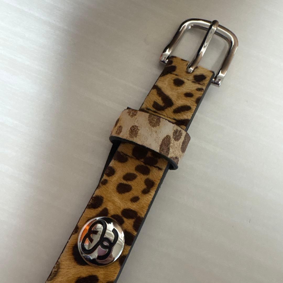 stussy レオパード柄　ベルト