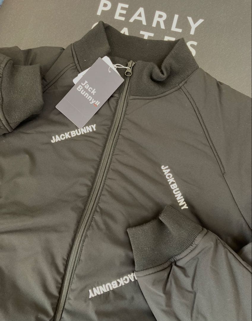 新品 ジャックバニー ポリエステル ストレッチタフタ 中綿ブルゾン(5)L/黒