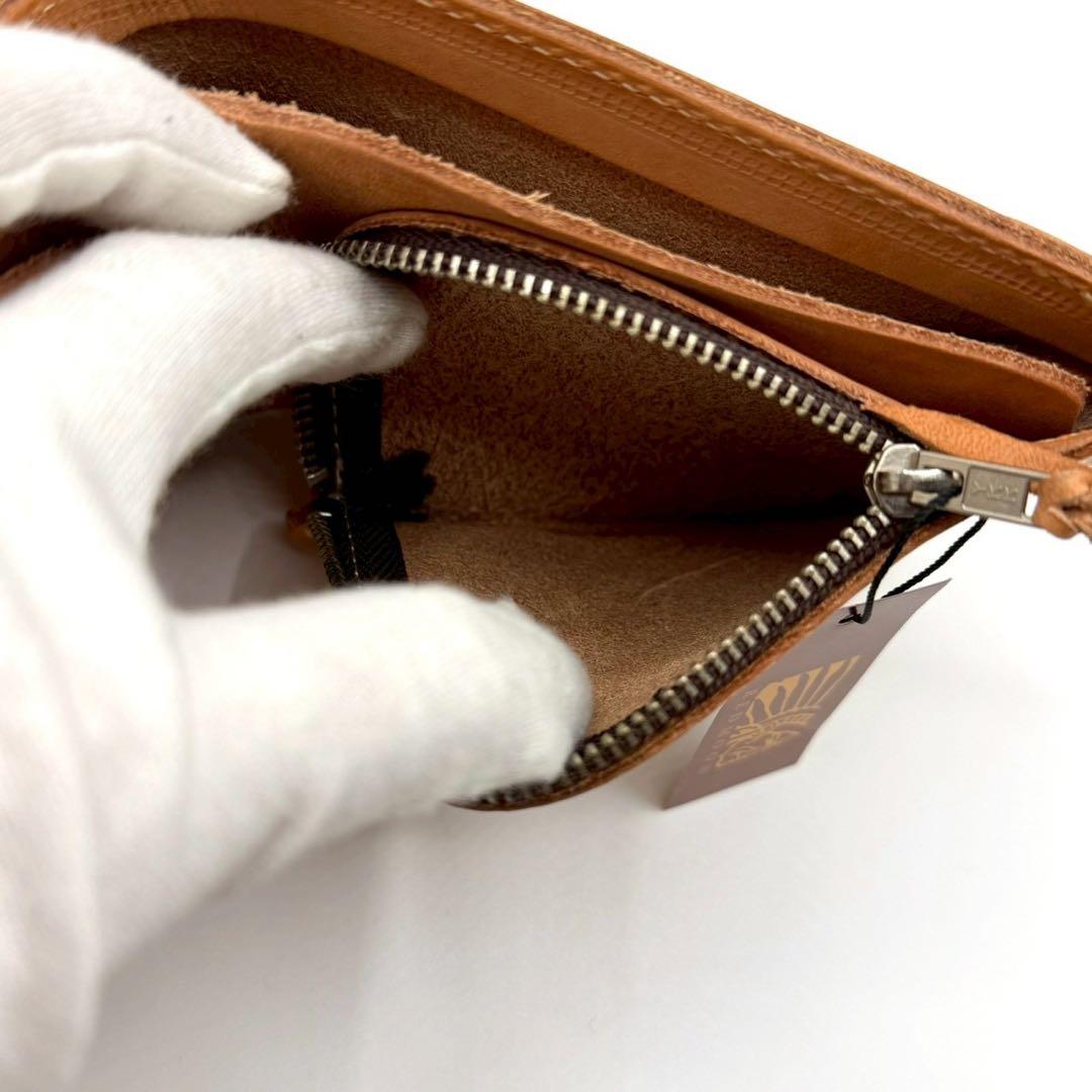 未使用品✨レッドムーン MID LINE ショートウォレット ヌメ革 小銭入れ有