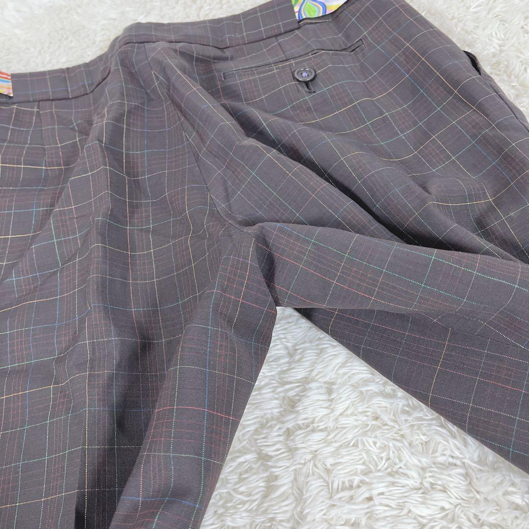 ポールスミス セットアップ スーツ 42パンツ ウール マルチカラー XL相当