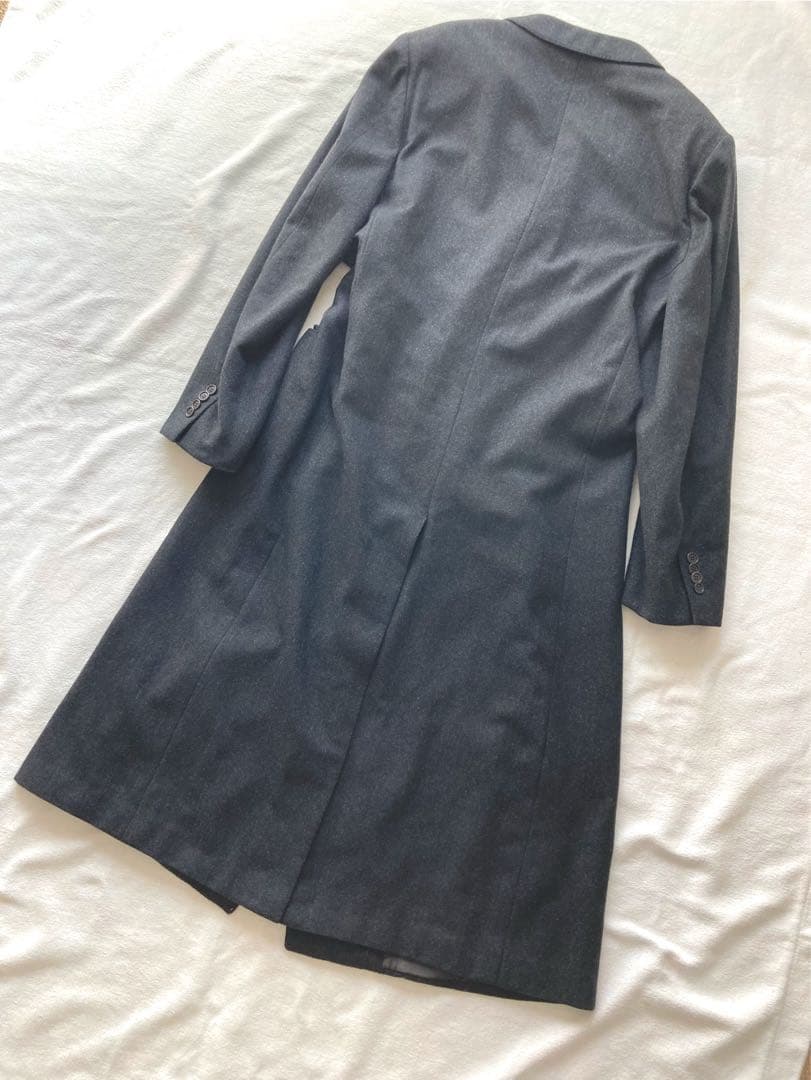 はがれんカシミヤ100% Kiton チェスターコート　サイズ52 グレー