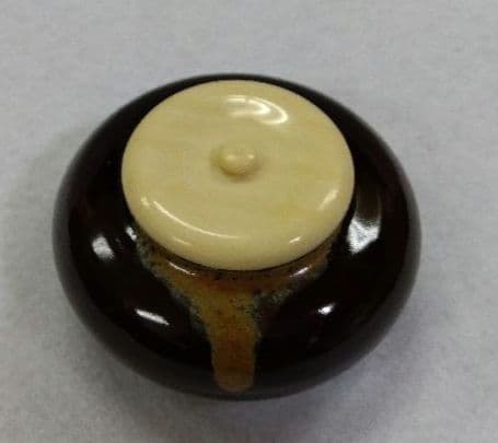 月末迄特価 茶道具 茶入 内海茶入 長緒茶入 仕服 二重蔓牡丹唐草金襴 正絹