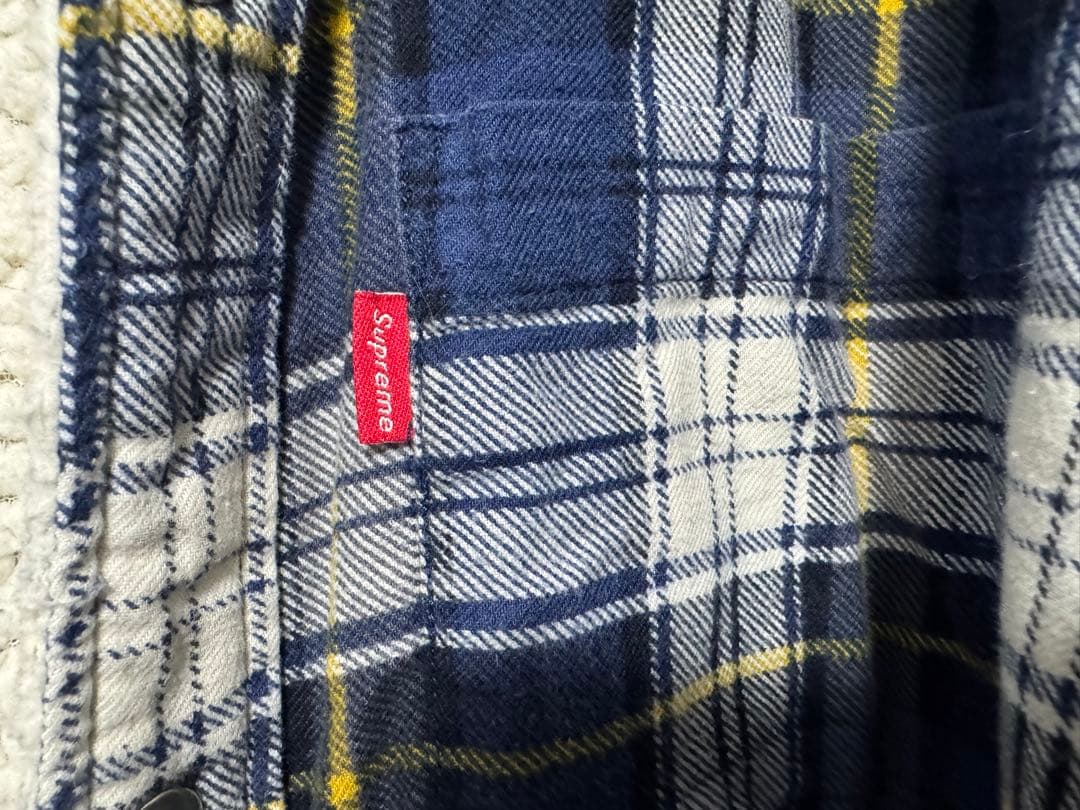 Supreme Flannel Sherpa Shirt チェック ネルシャツ