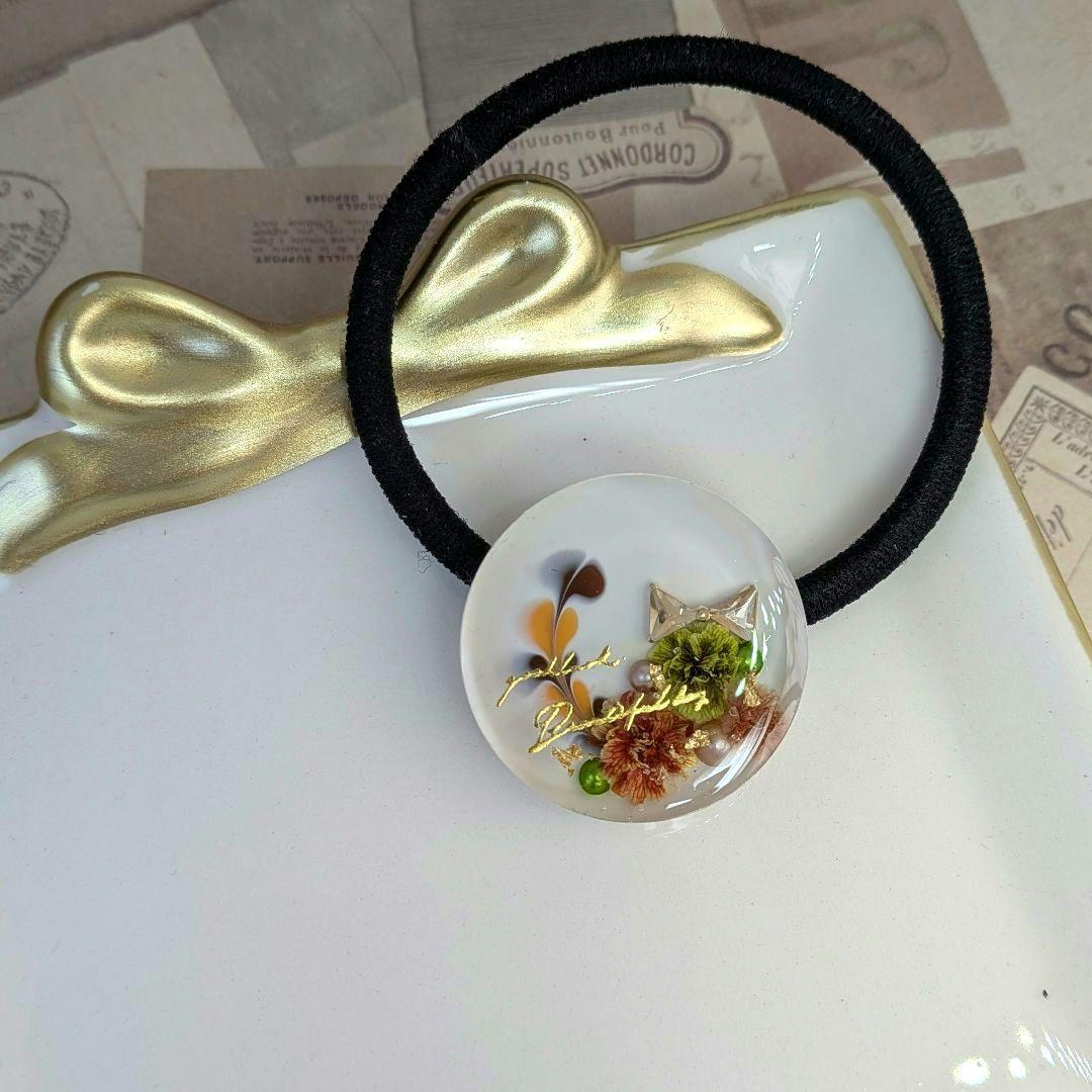 ＃413 ショコラ＆ピスタチオ✴バレンタイン✴レジンヘアゴムキーホルダーブローチ