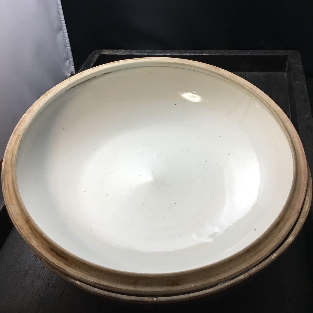 乳白手古九谷　大ぶり鉢　金銀彩(1650年〜1700年代)