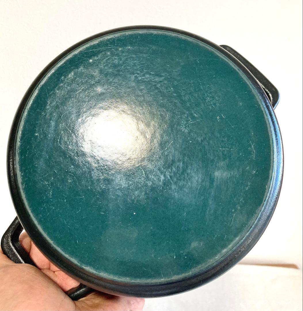 美品 18cm ストウブ ブラック ピコココット ラウンド staub 鉄鍋