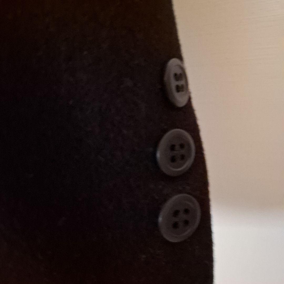 カシミヤ製 黒 ダブルブレスト コート