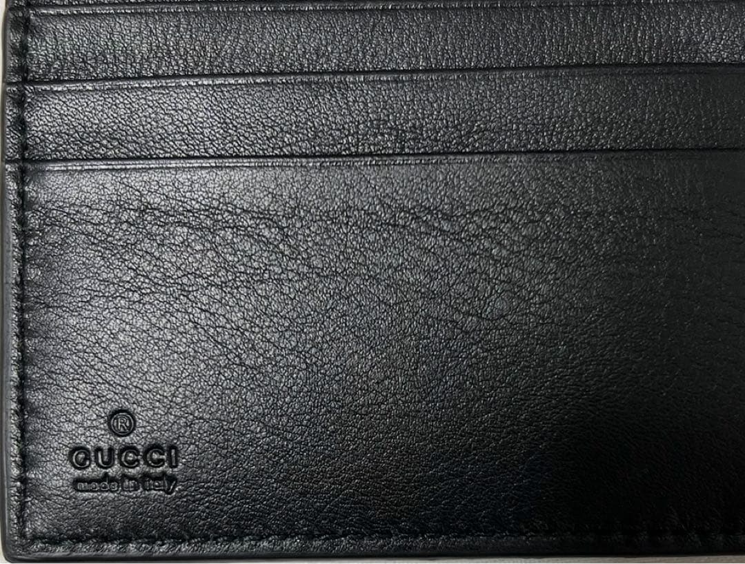 GUCCI グッチ 二つ折り財布 小銭入れ付 ブラック
