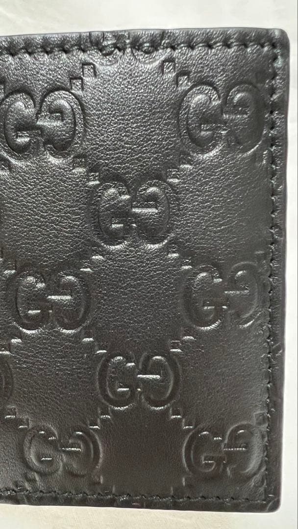 GUCCI グッチ 二つ折り財布 小銭入れ付 ブラック
