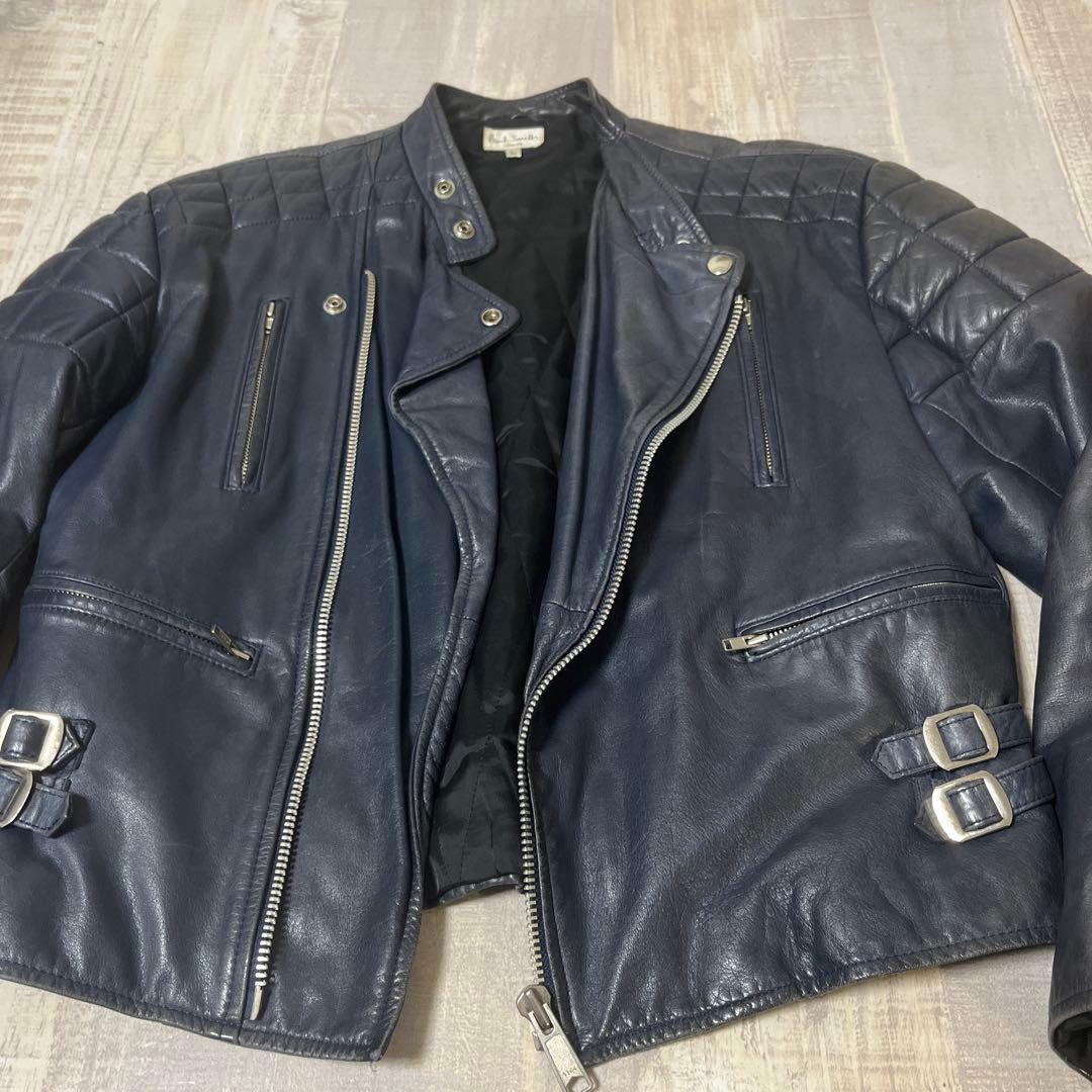 【定価約12万 激レア】Paul Smith パテッド ライダース ジャケット