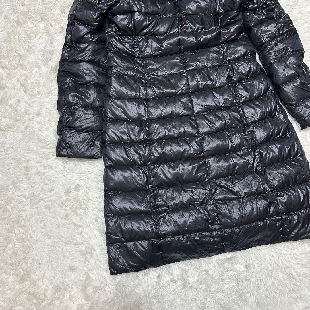 HERNO ダウンコート　ヘルノ　ブラック　タヌキファー　Aライン　ロング丈