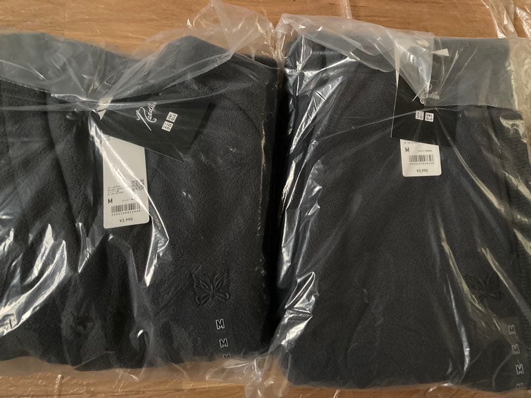 新品UNIQLO × NEEDLES セット M グレー ニードルズ ユニクロ