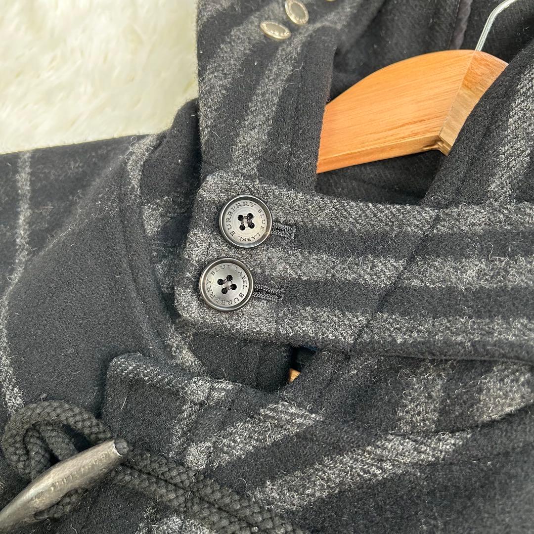 【希少】バーバリーブルーレーベル　ダッフルコート　全面チェック　ウール