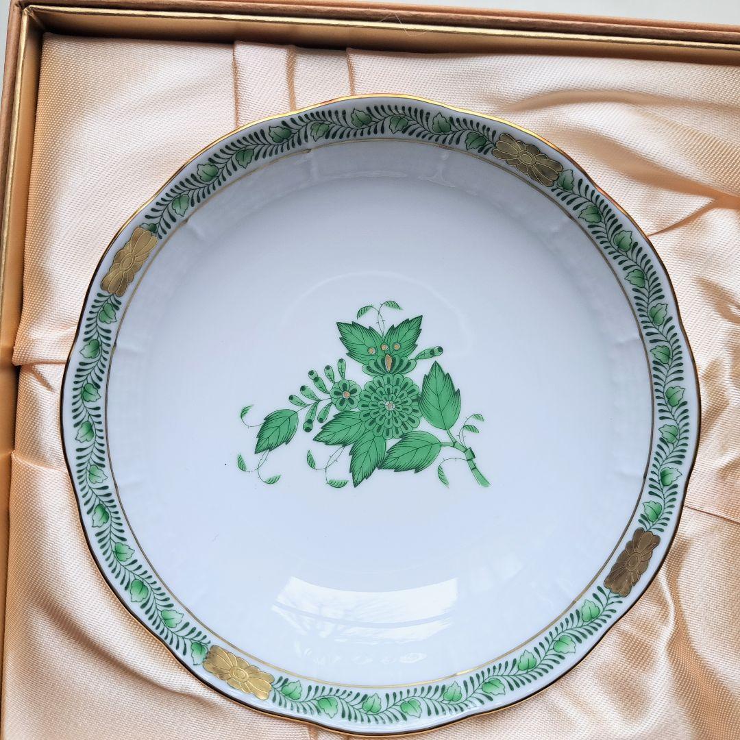 【新品・未使用】ヘレンド HEREND アポニーグリーン ペア フルーツボール