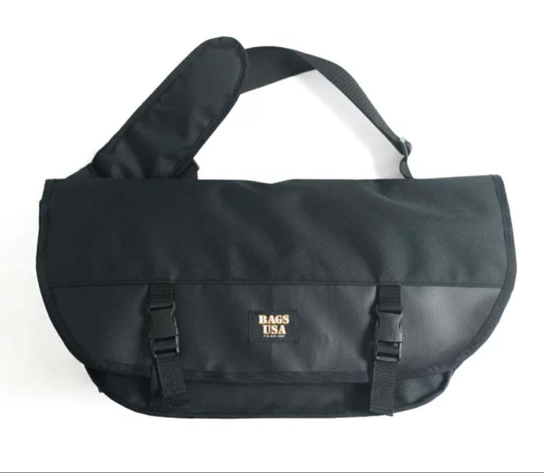 BAGS USA メッセンジャーバッグ ブラック美品USA製