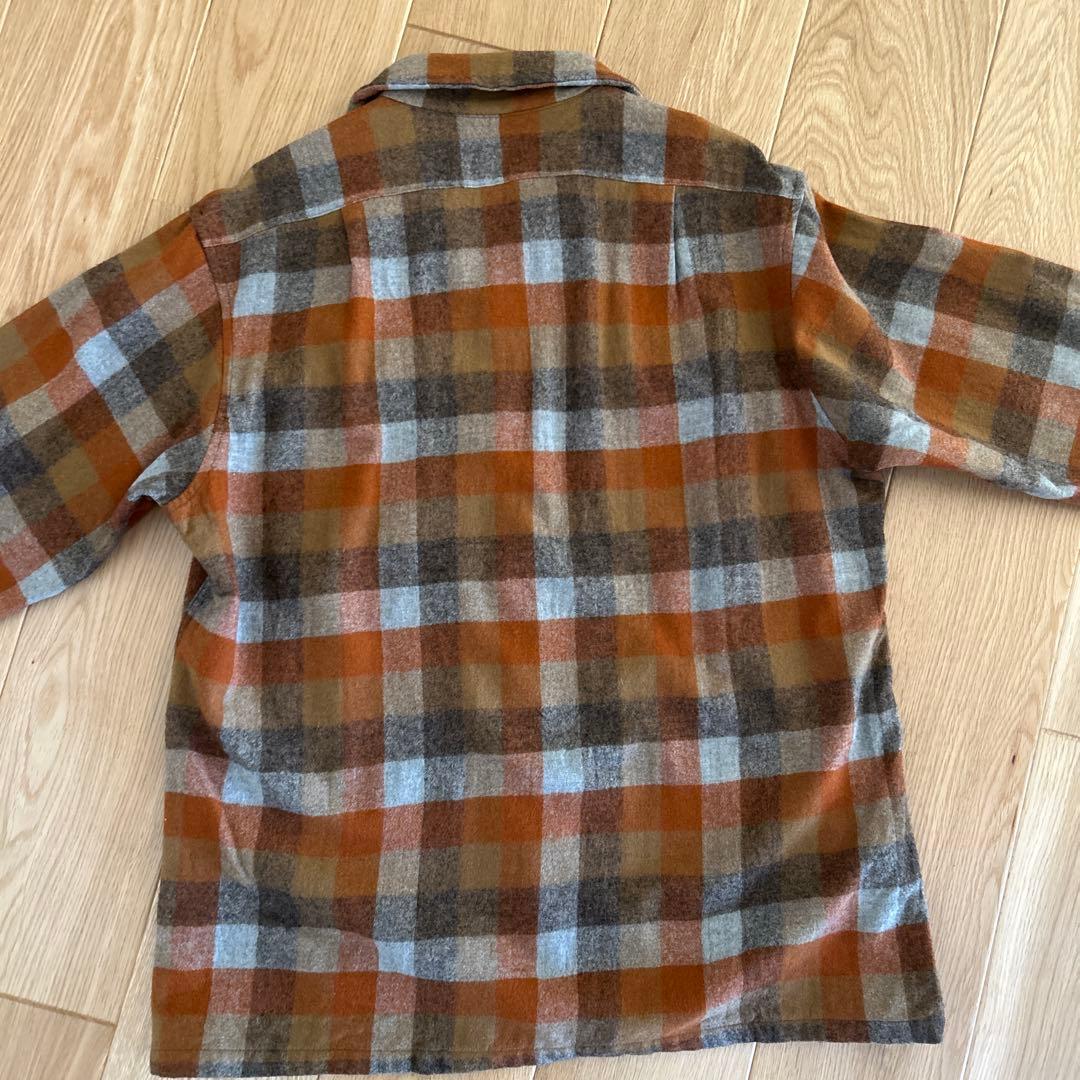70s ペンドルトン PENDLETON ボードシャツ ウールシャツ 開襟　極美