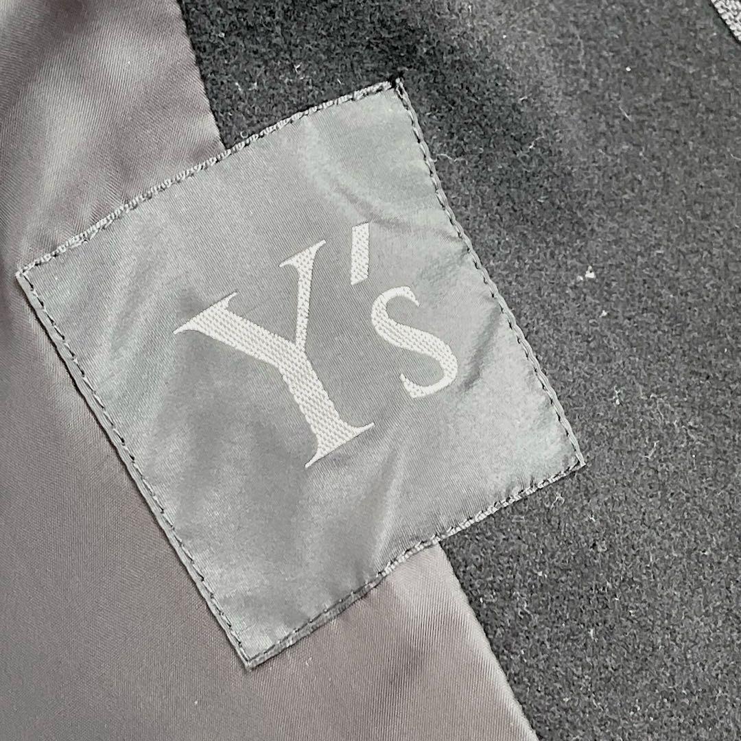 Y's ステンカラーコート 80's 90's ブラック ロングコート 大きめ