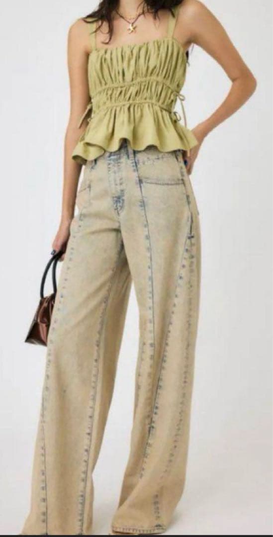 MOUSSY マウジー CURVED LINE CHEMICAL BAGGY