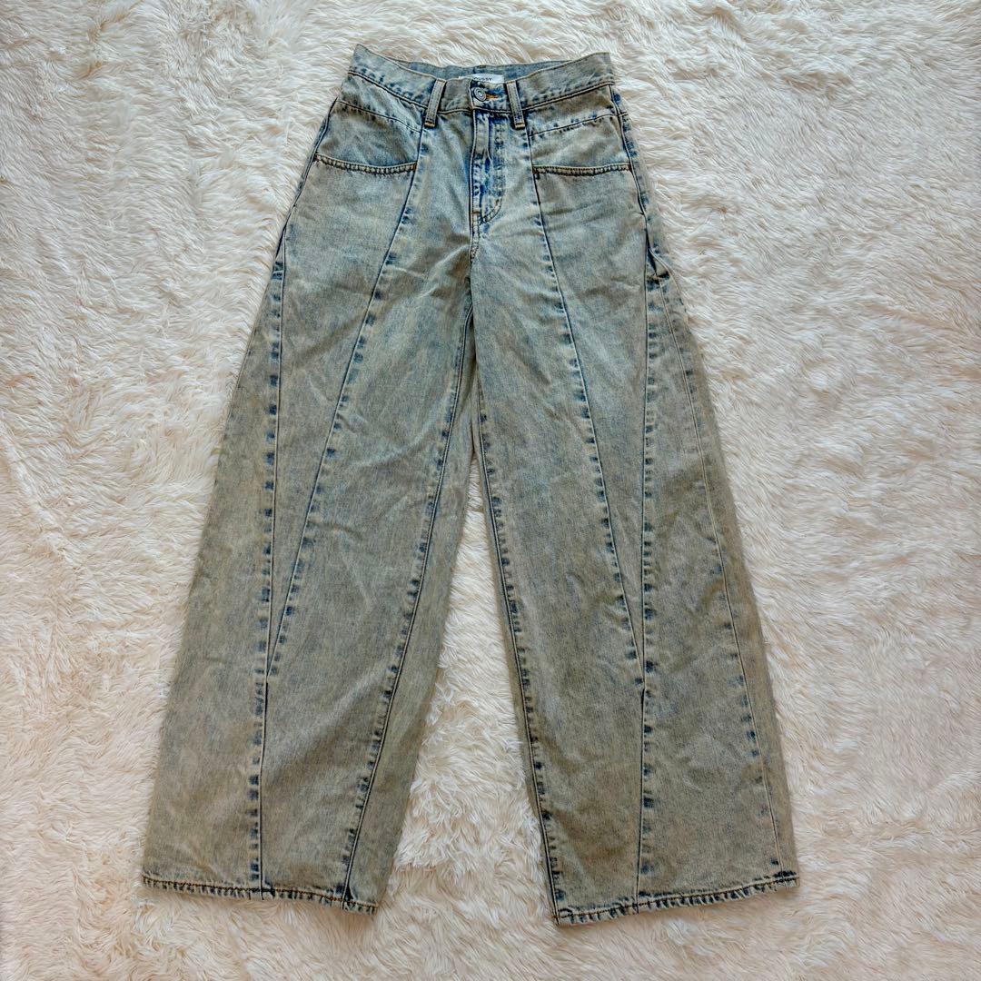 MOUSSY マウジー CURVED LINE CHEMICAL BAGGY
