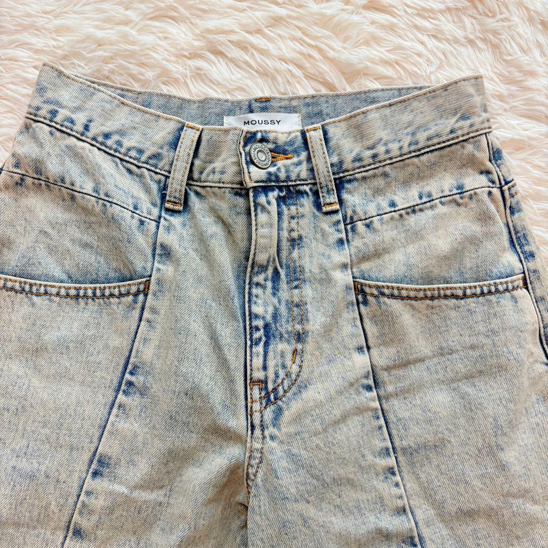 MOUSSY マウジー CURVED LINE CHEMICAL BAGGY