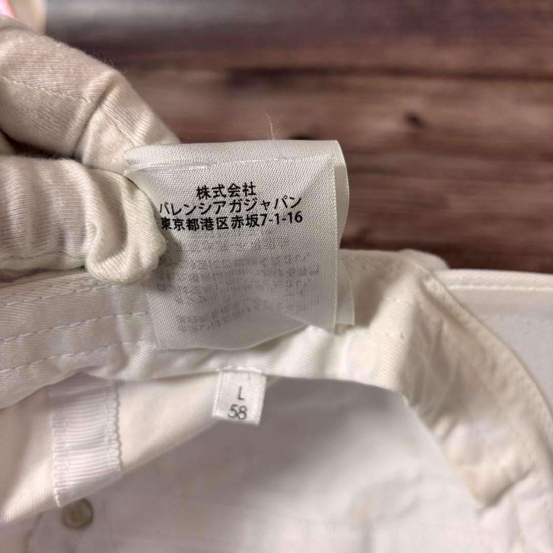 【人気 】バレンシアガ ベースボールキャップ ユニセックス ホワイト ロゴ刺繍