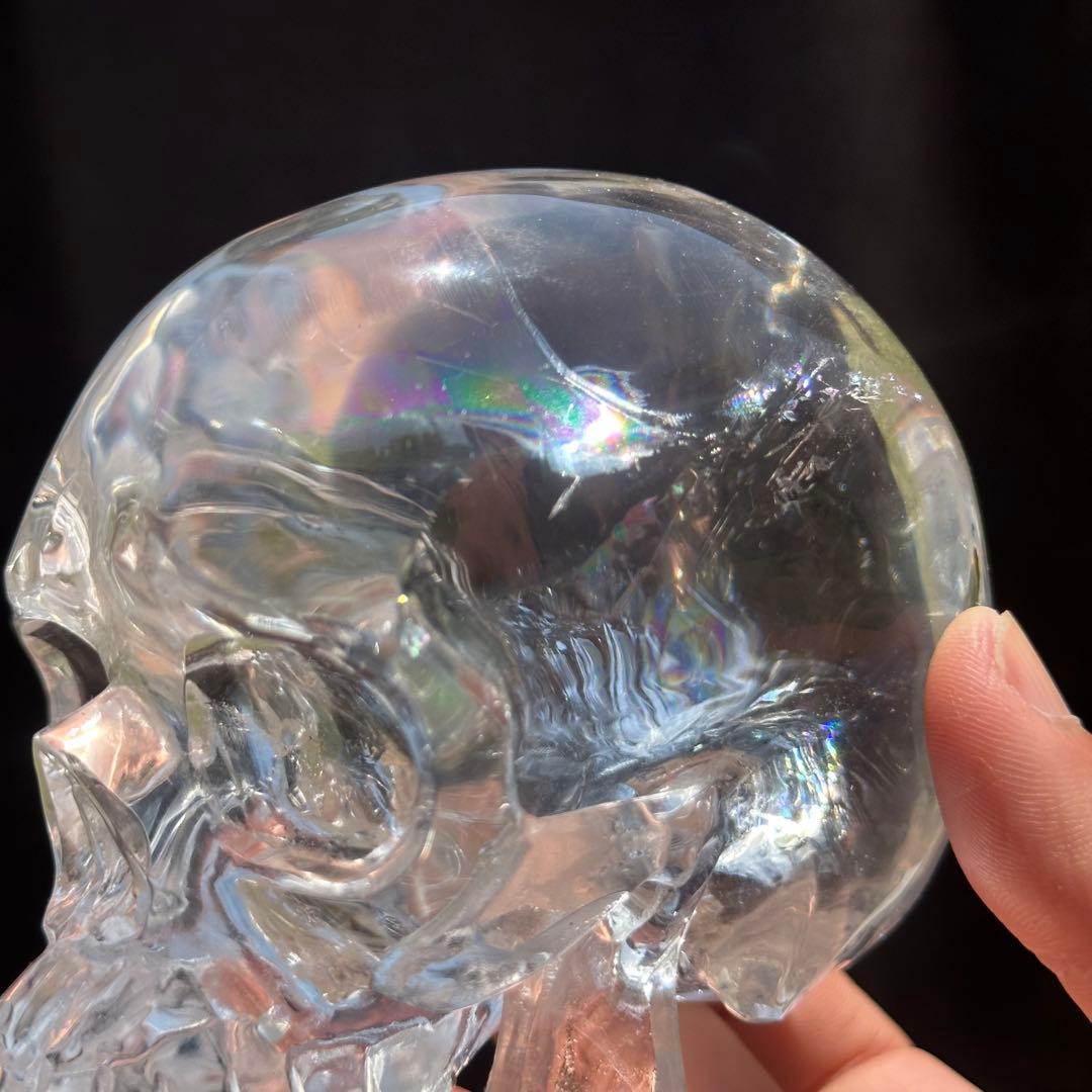 アイリス　スカル 中 【クリアクォーツ 水晶】クリスタル　ブラジル産