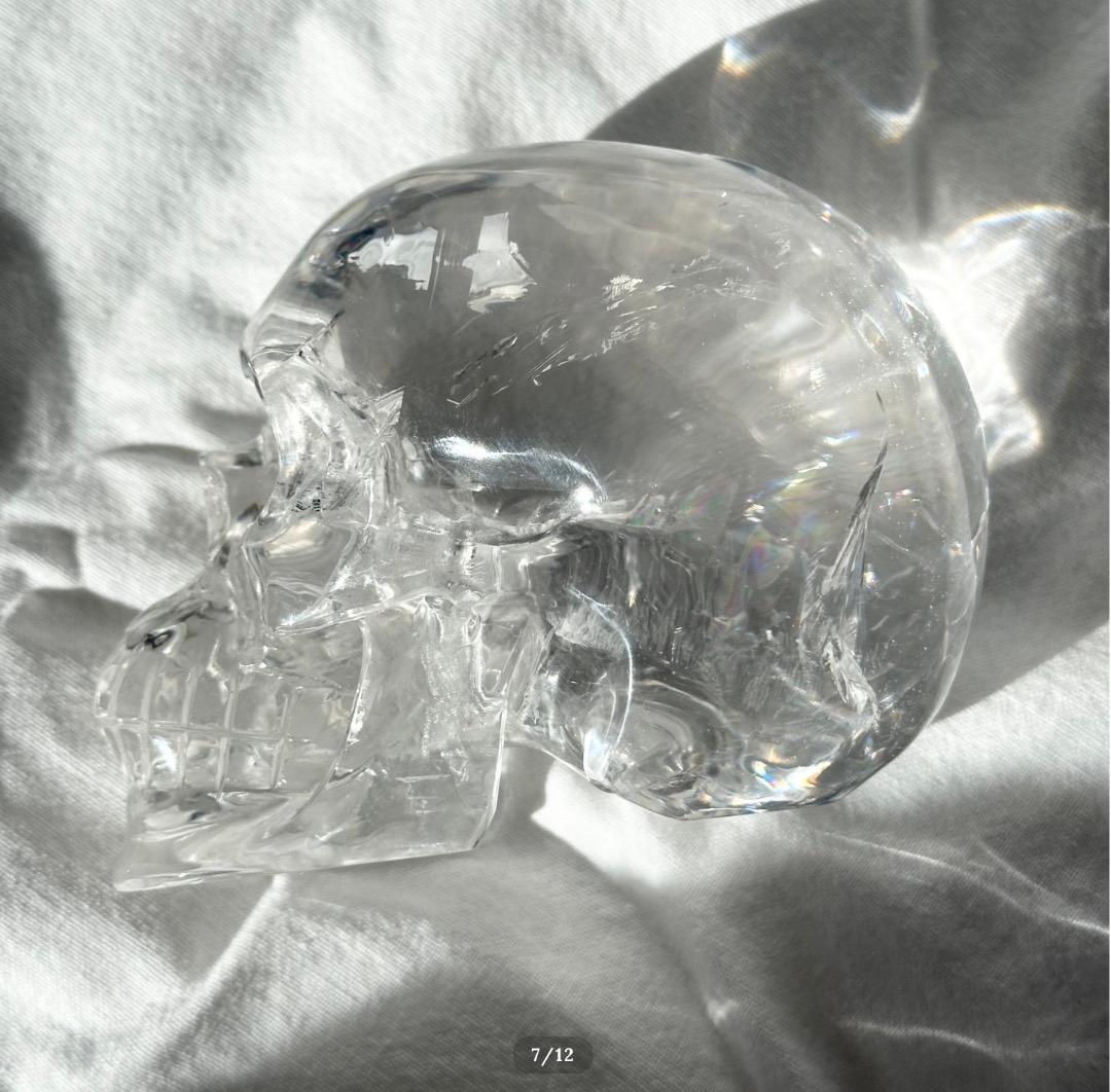 アイリス　スカル 中 【クリアクォーツ 水晶】クリスタル　ブラジル産