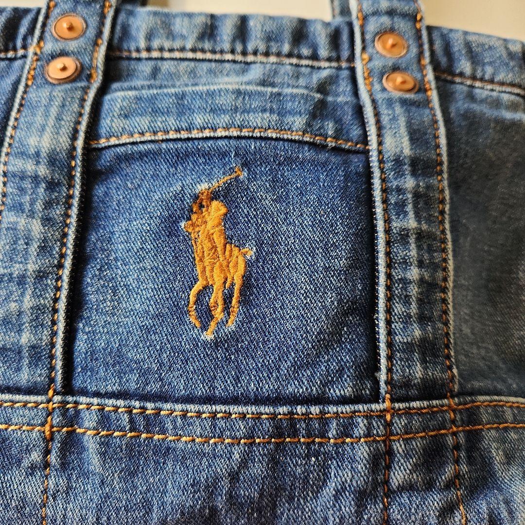 デニムトートバッグ ポロ馬刺繍、ラルフローレン