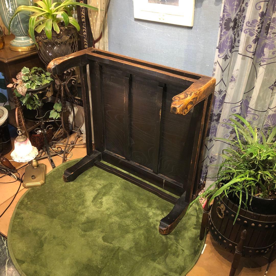 Sale 和骨董　国産アンティーク　栓無垢材　座卓　ちゃぶ台　リビングテーブル