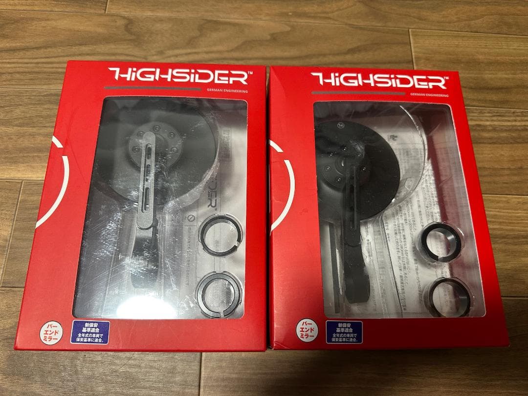 HIGHSIDER バーエンドミラー コネロ ショートブラック 2個セット