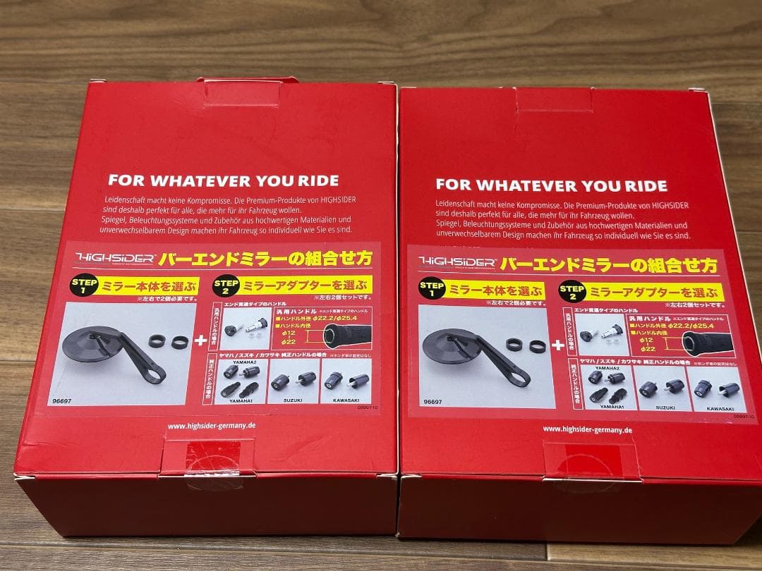 HIGHSIDER バーエンドミラー コネロ ショートブラック 2個セット