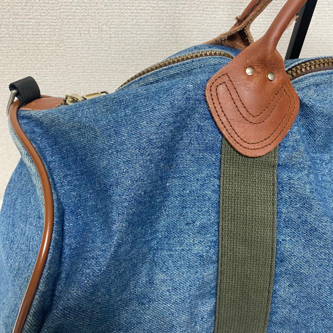 【希少】80s ビンテージエルエルビーン　デニム×レザー　ボストンバッグ