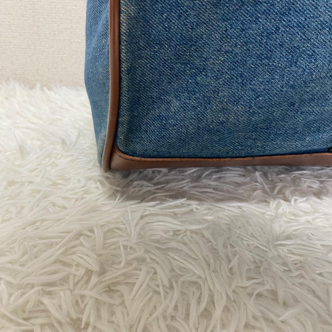 【希少】80s ビンテージエルエルビーン　デニム×レザー　ボストンバッグ