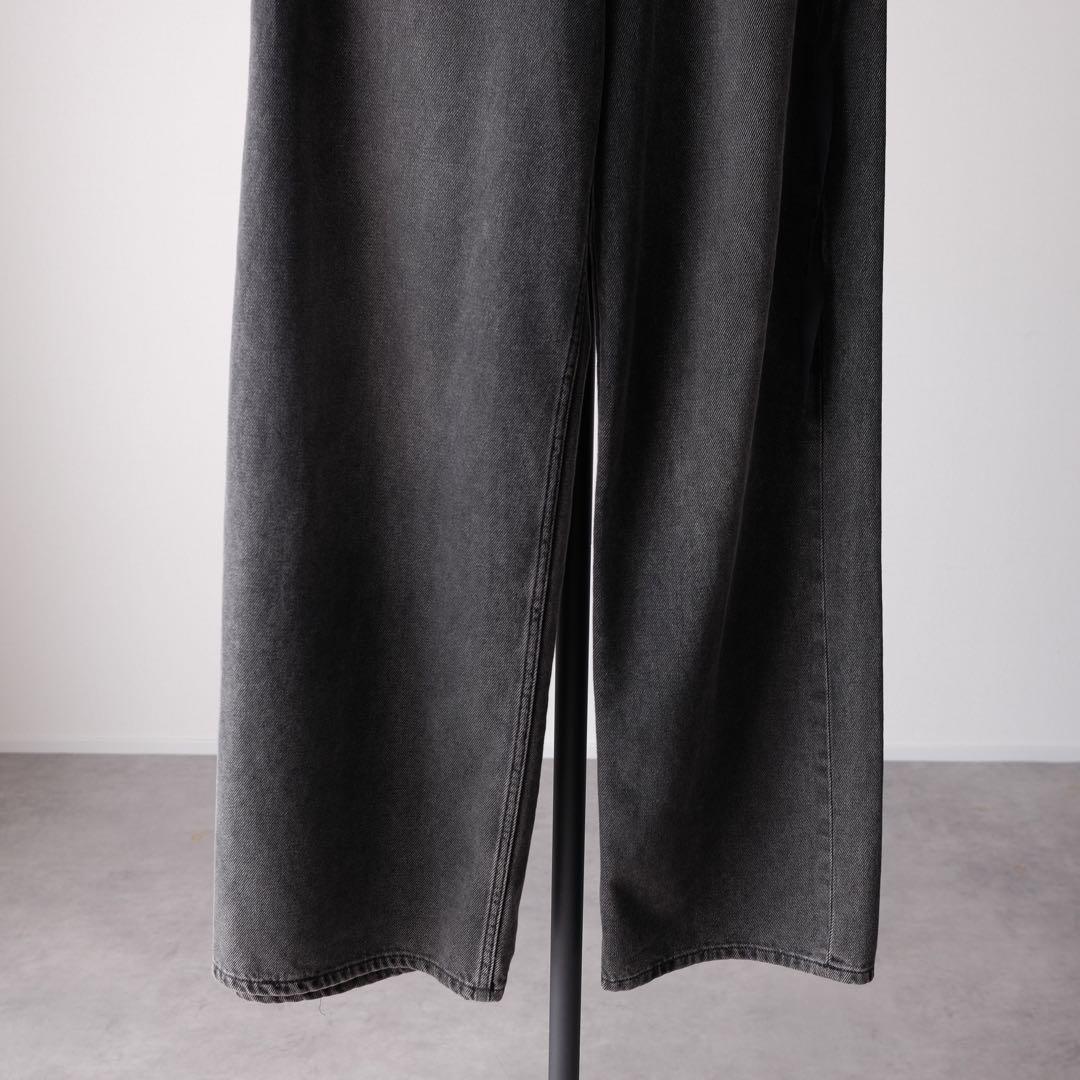 美品 MM6 ブラックデニム ラップパンツ 近年モデル ワイド 24ss