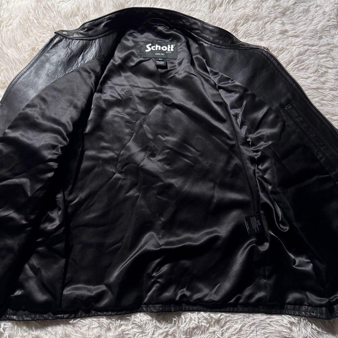 H*O様 極美品/3XL✨schott ライダースジャケット　554　羊革　黒