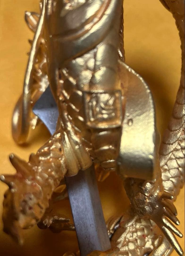 仏教美術　伝統工芸品　倶利伽羅大龍　不動明王　高岡銅器　共箱有　☆作者:須賀月芳