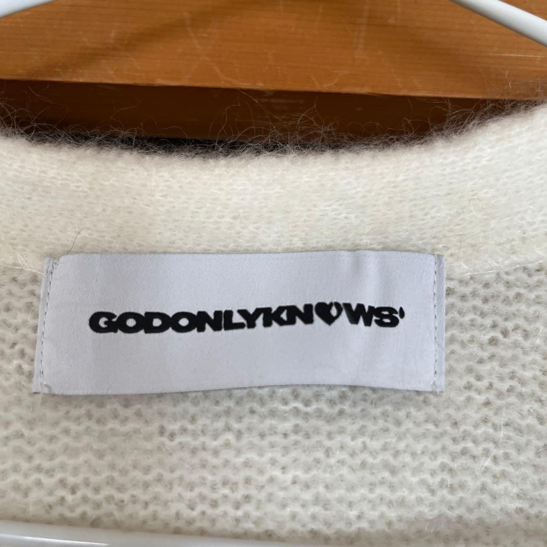 【GOD ONLY KNOWS】BACK LOGO MOHAIRCARDIGAN