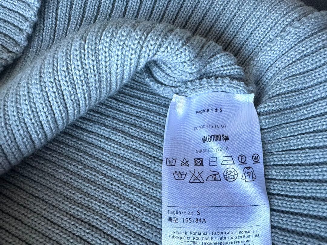 極美品【RED VALENTINO】タートルネックニット アイスブルー