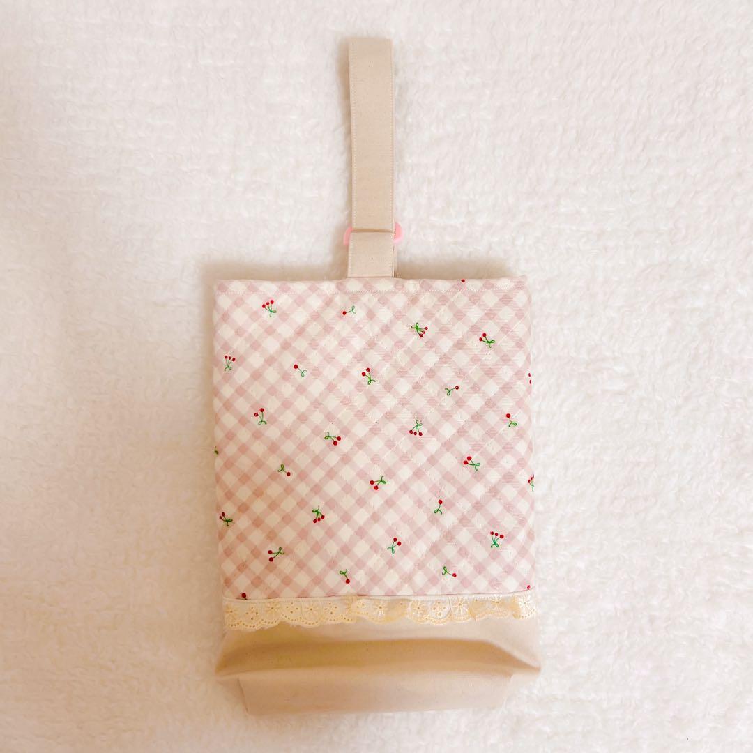 入園セット さくらんぼ　女の子　キルティング　5点　入園入学セット　ハンドメイド