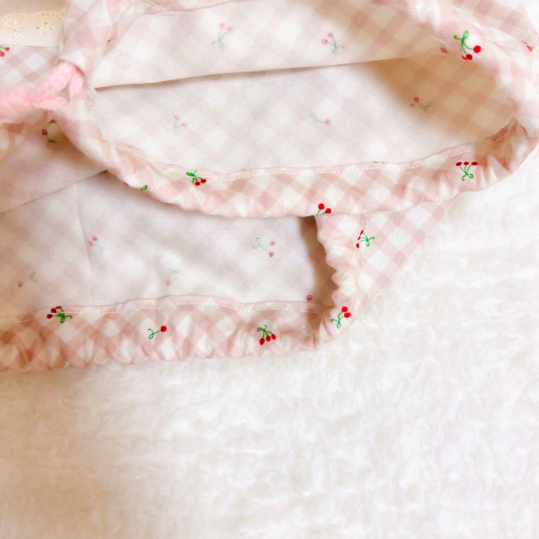 入園セット さくらんぼ　女の子　キルティング　5点　入園入学セット　ハンドメイド